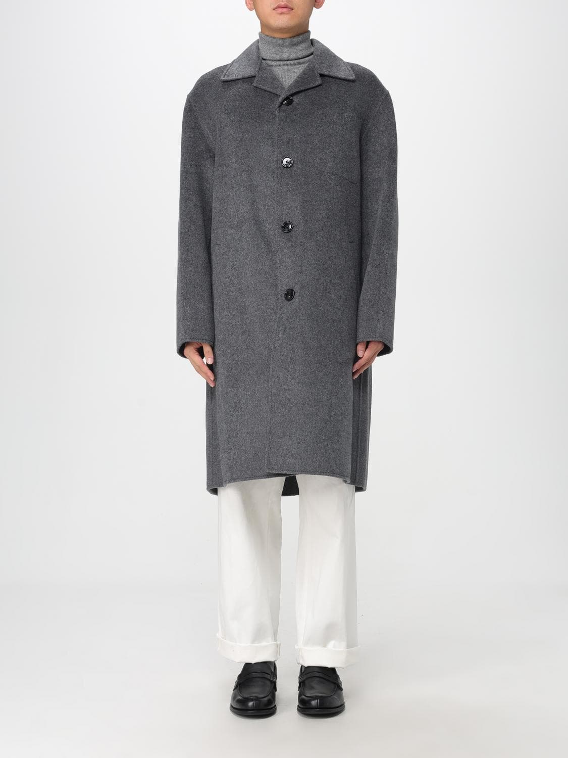 Ami Paris Coat Men color Grey · M