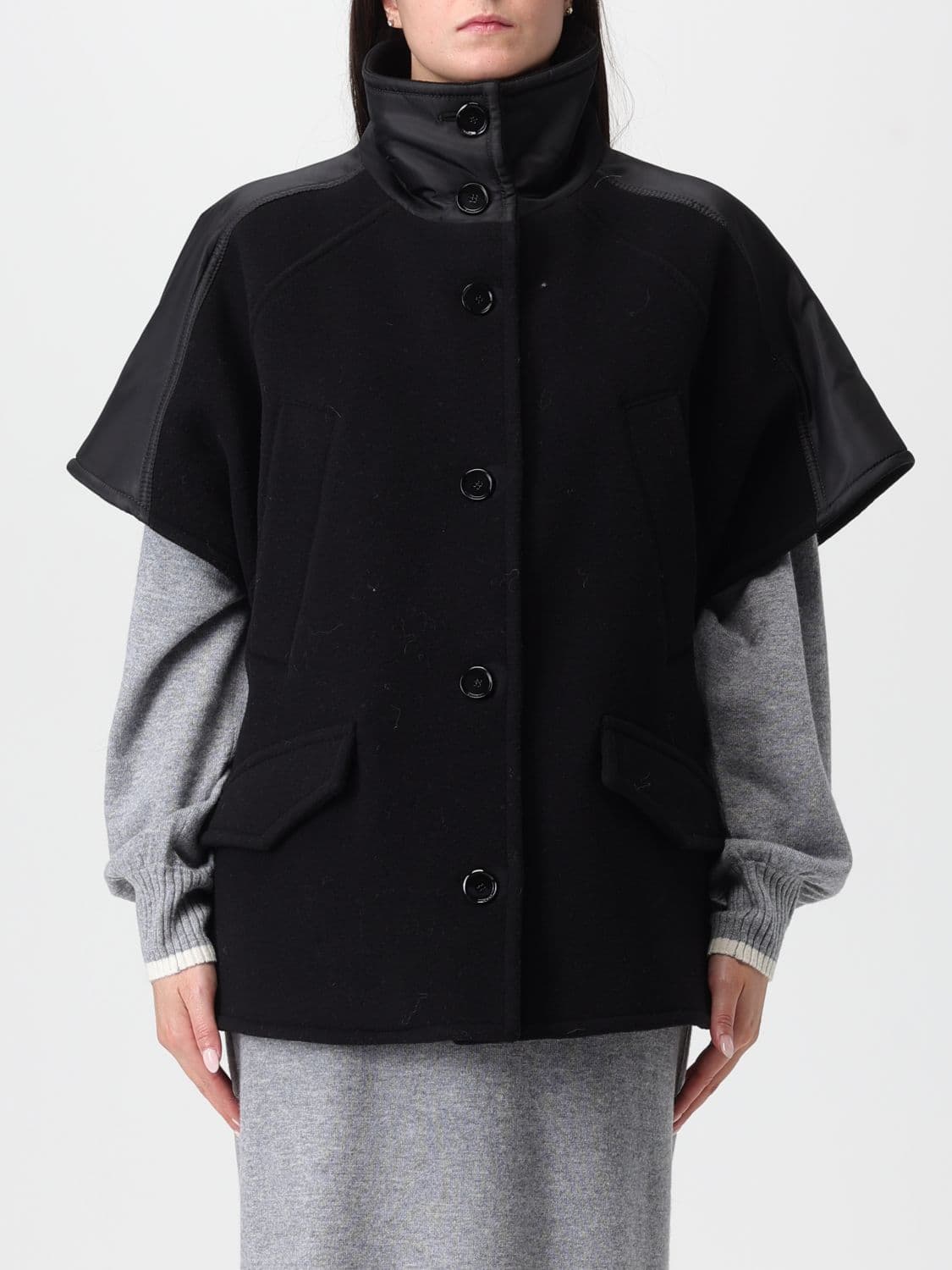 Pinko Coat Woman color Black
