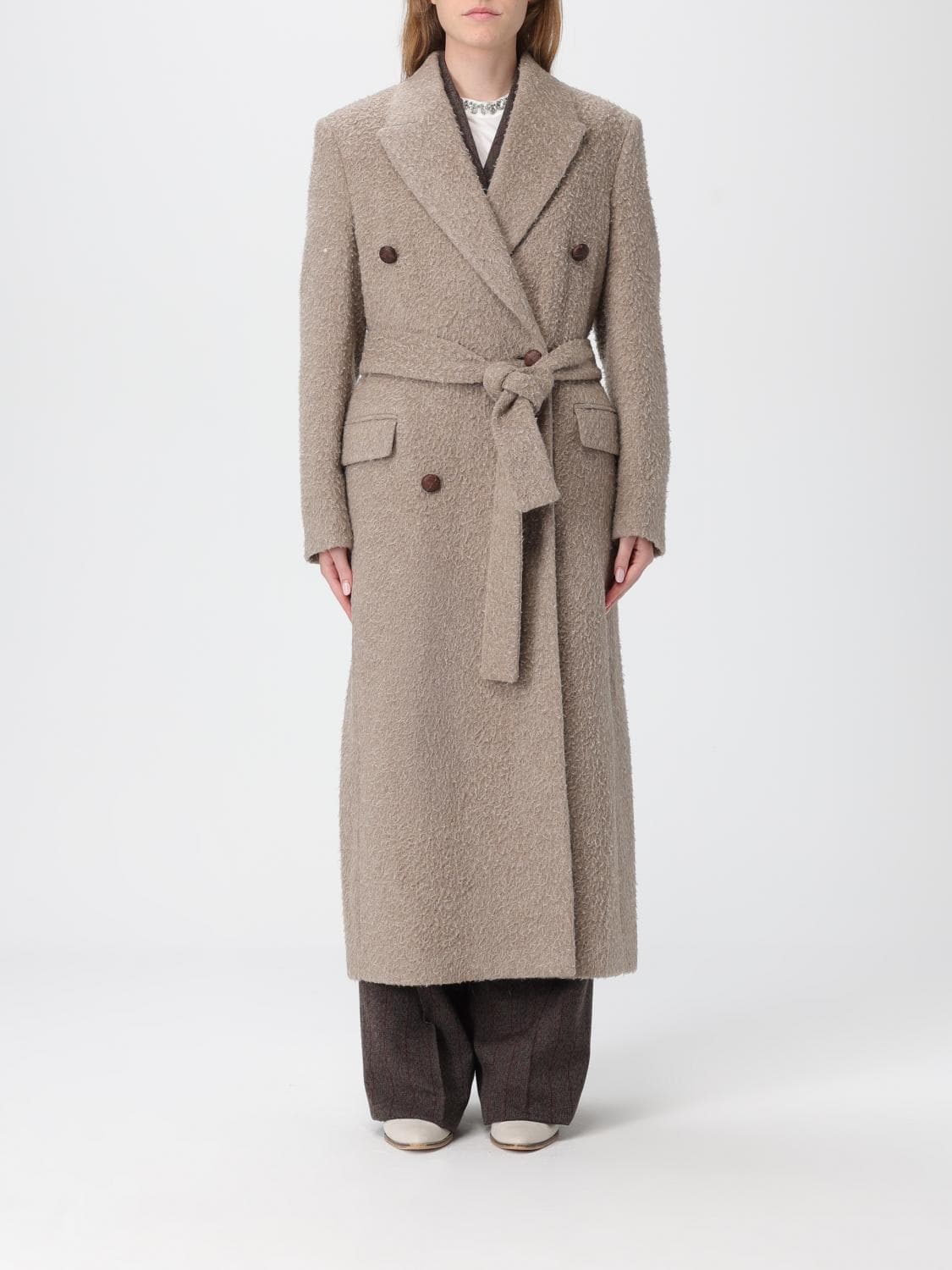 Golden Goose Coat Woman color Grey