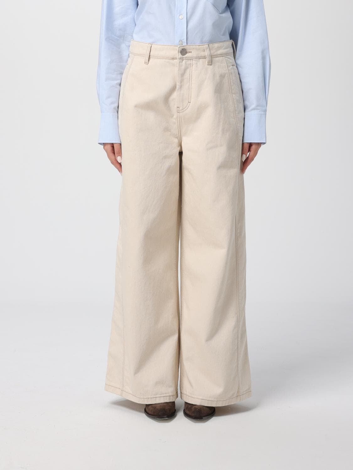 Ami Paris Jeans Woman color Beige