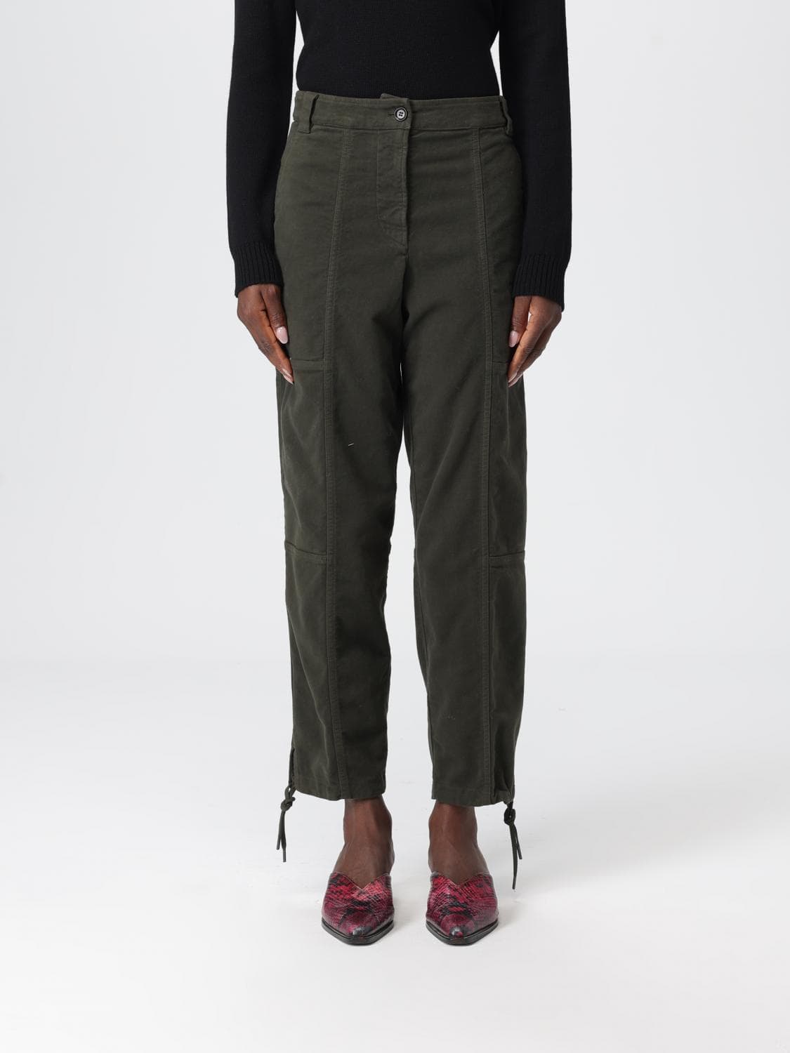 Aspesi Pants Woman color Green · 42