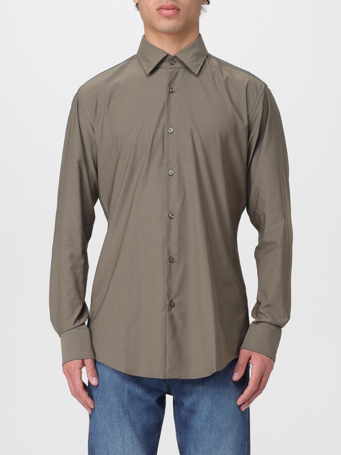 Boss Shirt Men color Brown