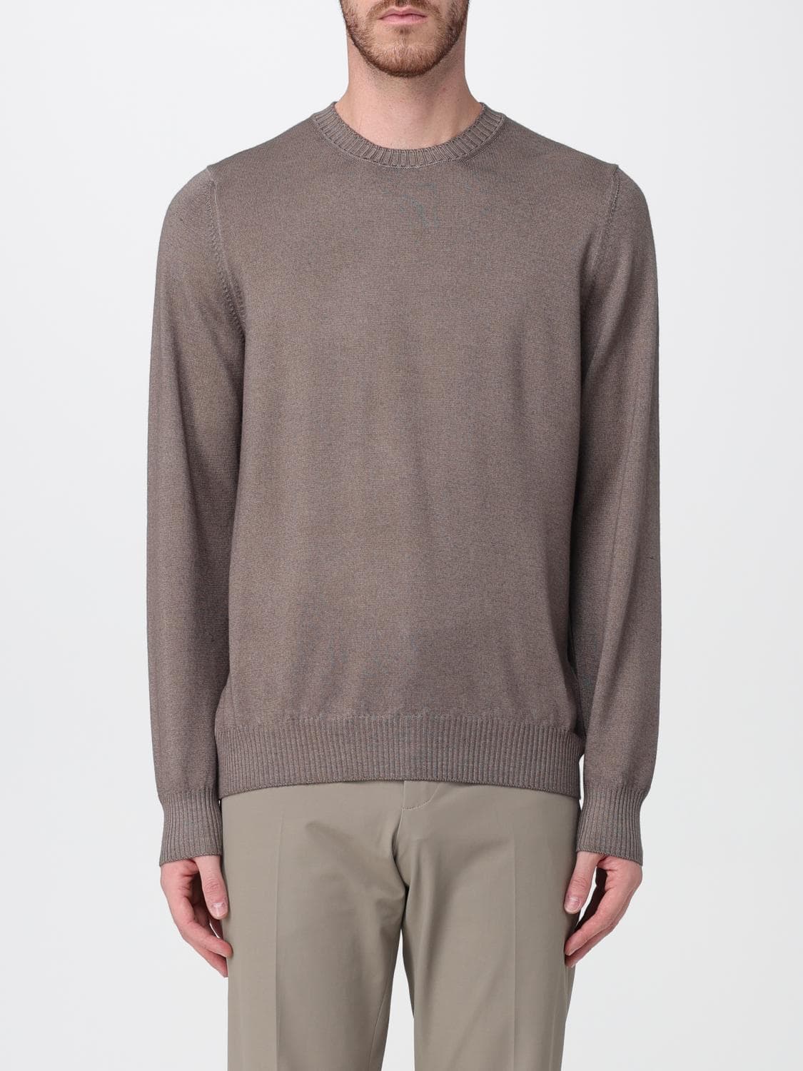 Fay Sweater Men color Brown