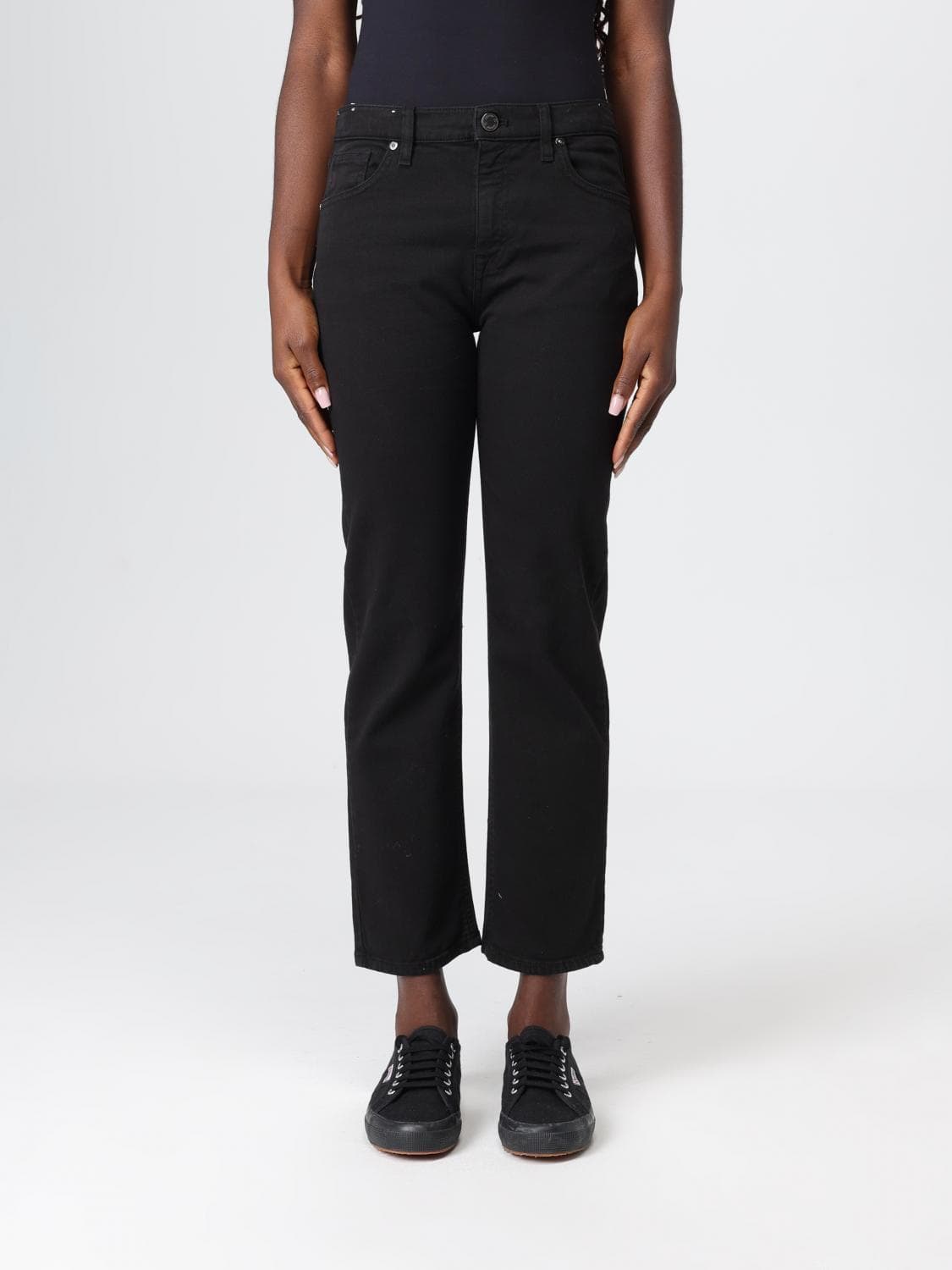 Pt01 Jeans Woman color Black