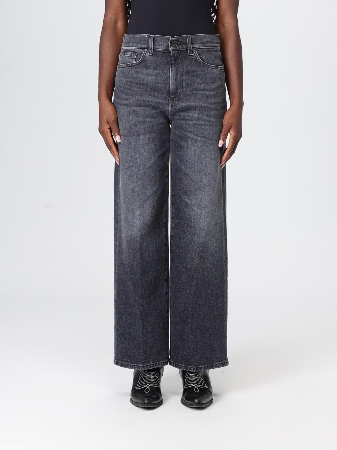 Pt01 Jeans Woman color Grey