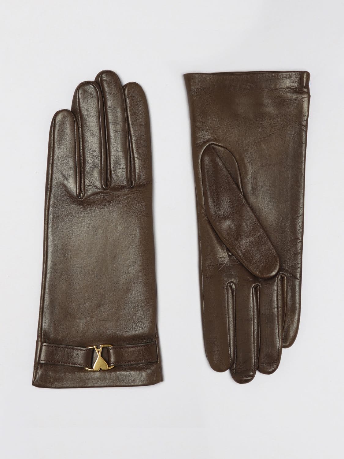 Ami Paris Gloves Woman color Brown