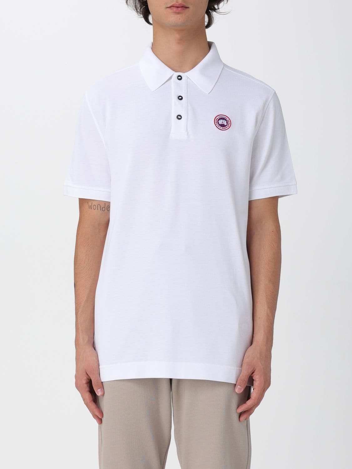Canada Goose Polo Shirt Men color White
