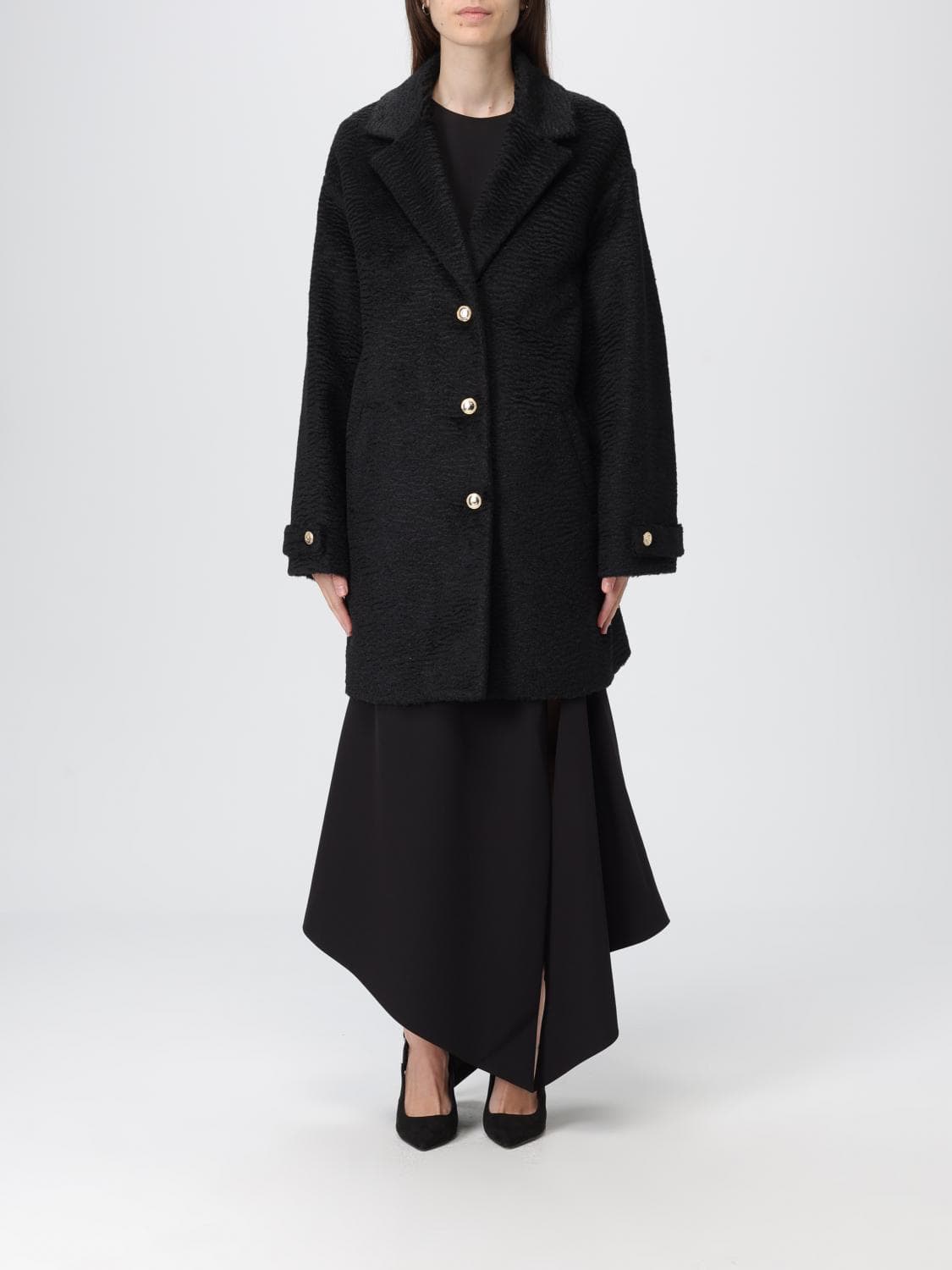 Just Cavalli Coat Woman color Black