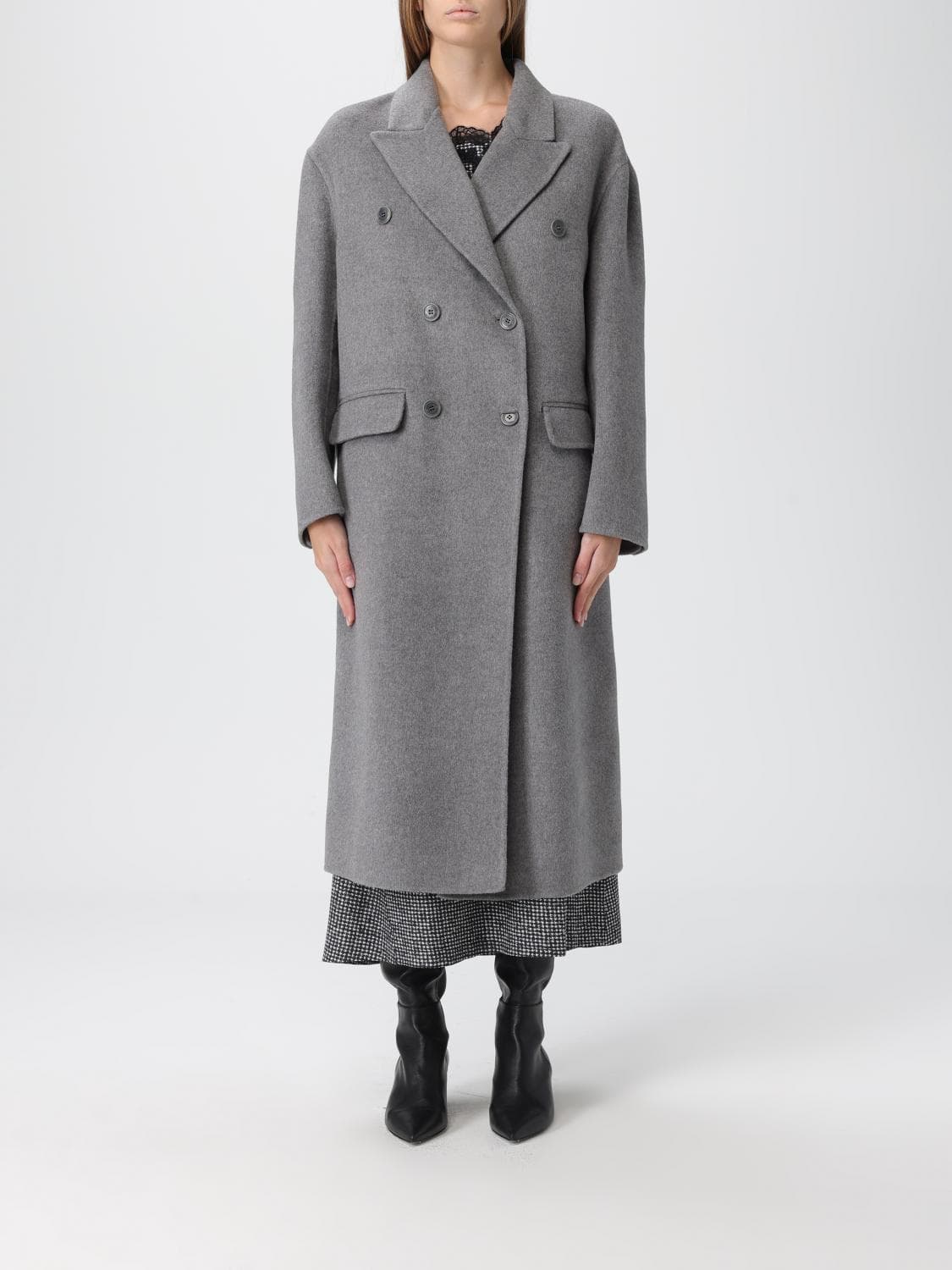 Ermanno Scervino Coat Woman color Black