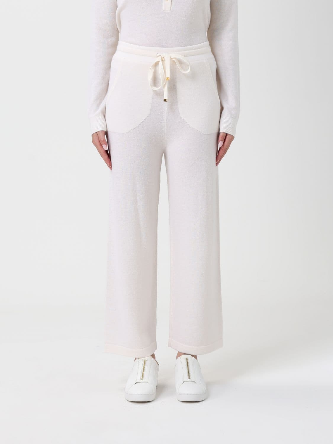 Elisabetta Franchi Pants Woman color Milk