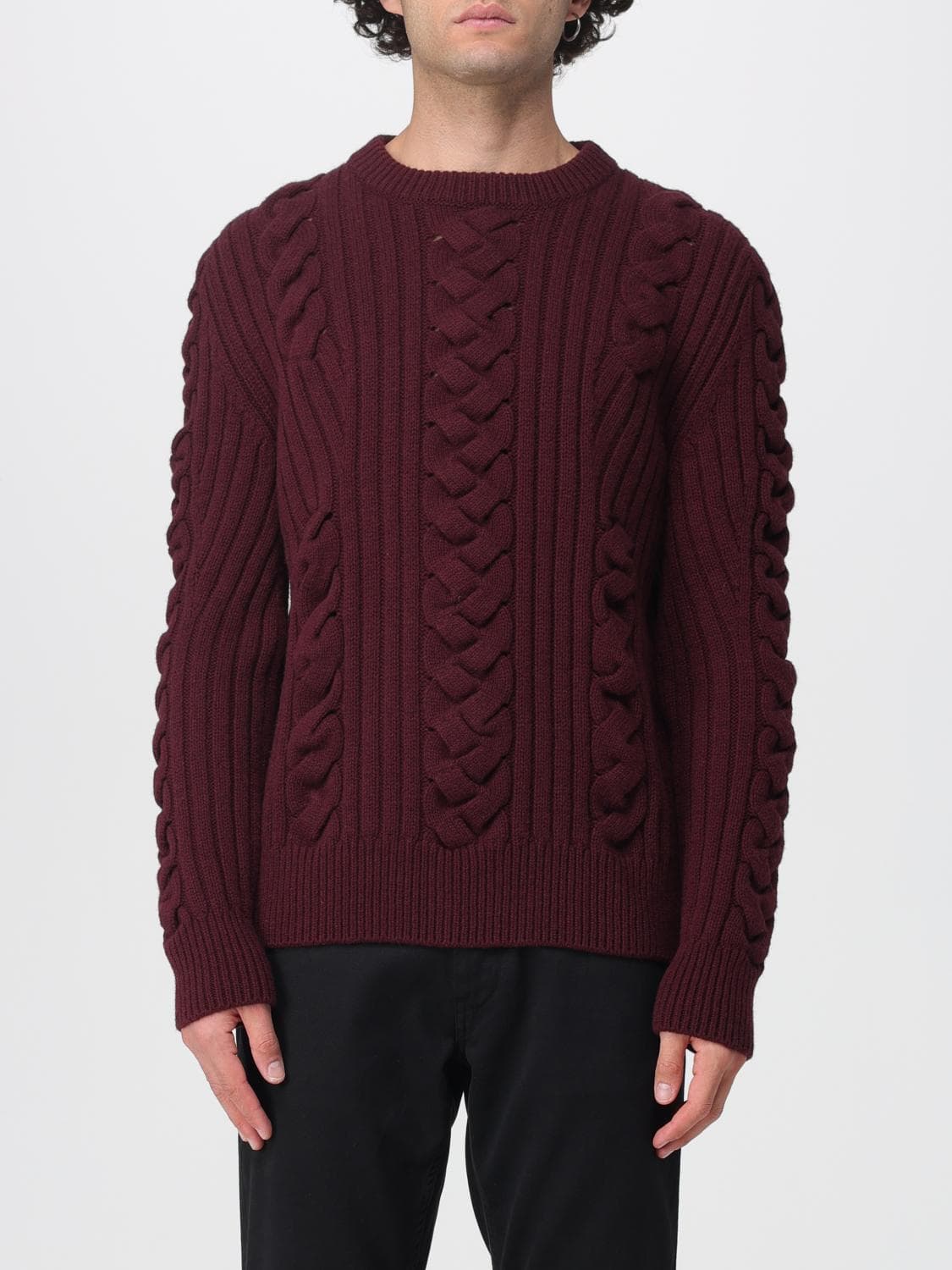 Mcqueen Sweater Men color Burgundy