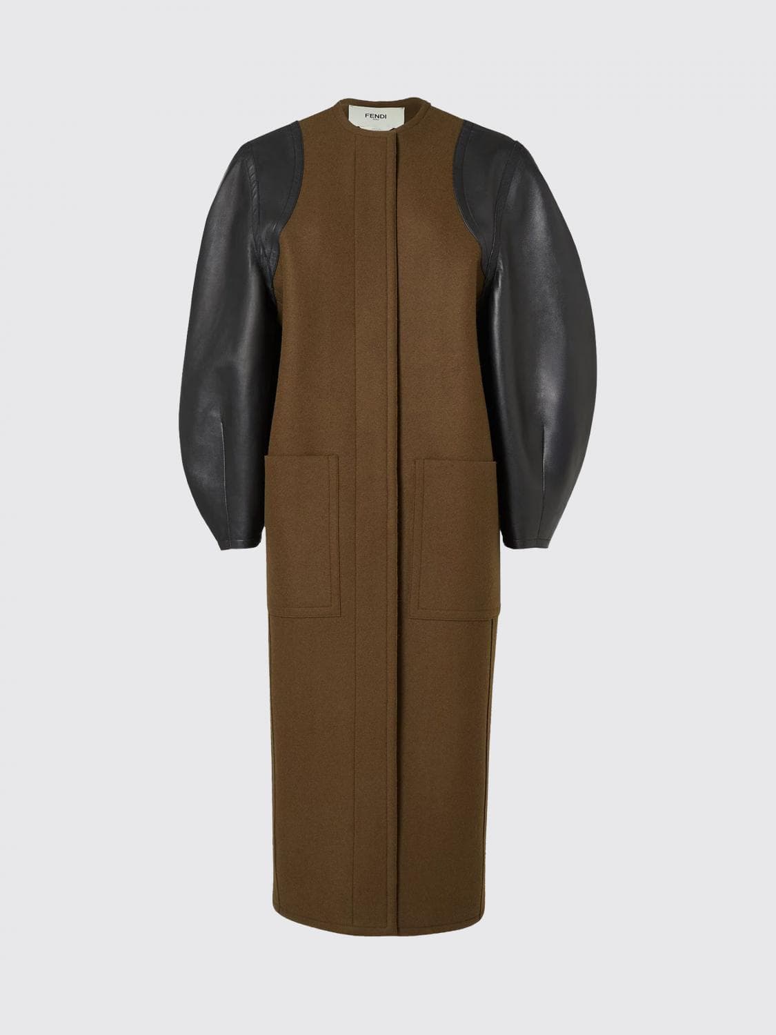 Fendi Coat Woman color Green