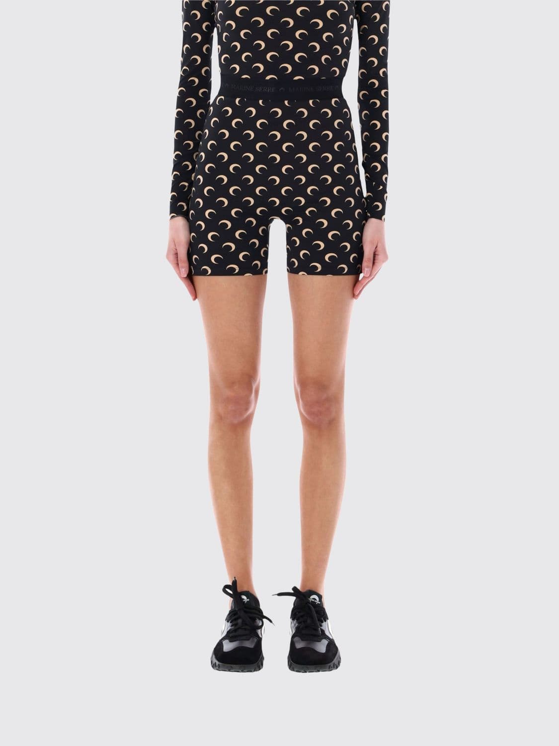 Marine Serre Shorts Woman color Black