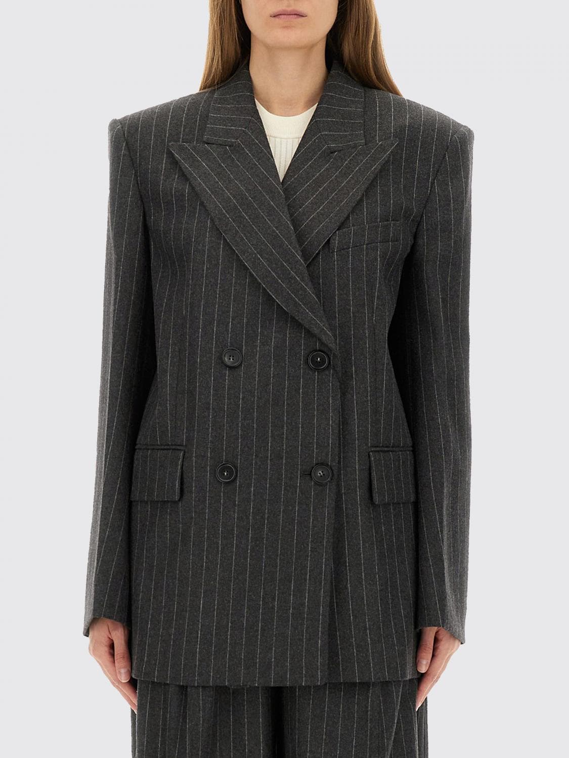 Sportmax Jacket Woman color Charcoal