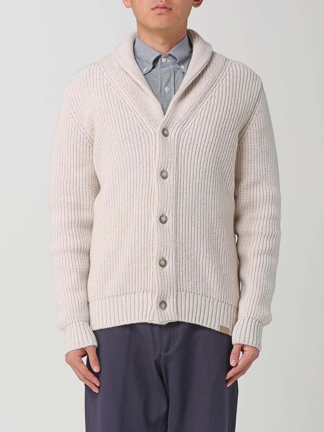Fay Sweater Men color Yellow Cream