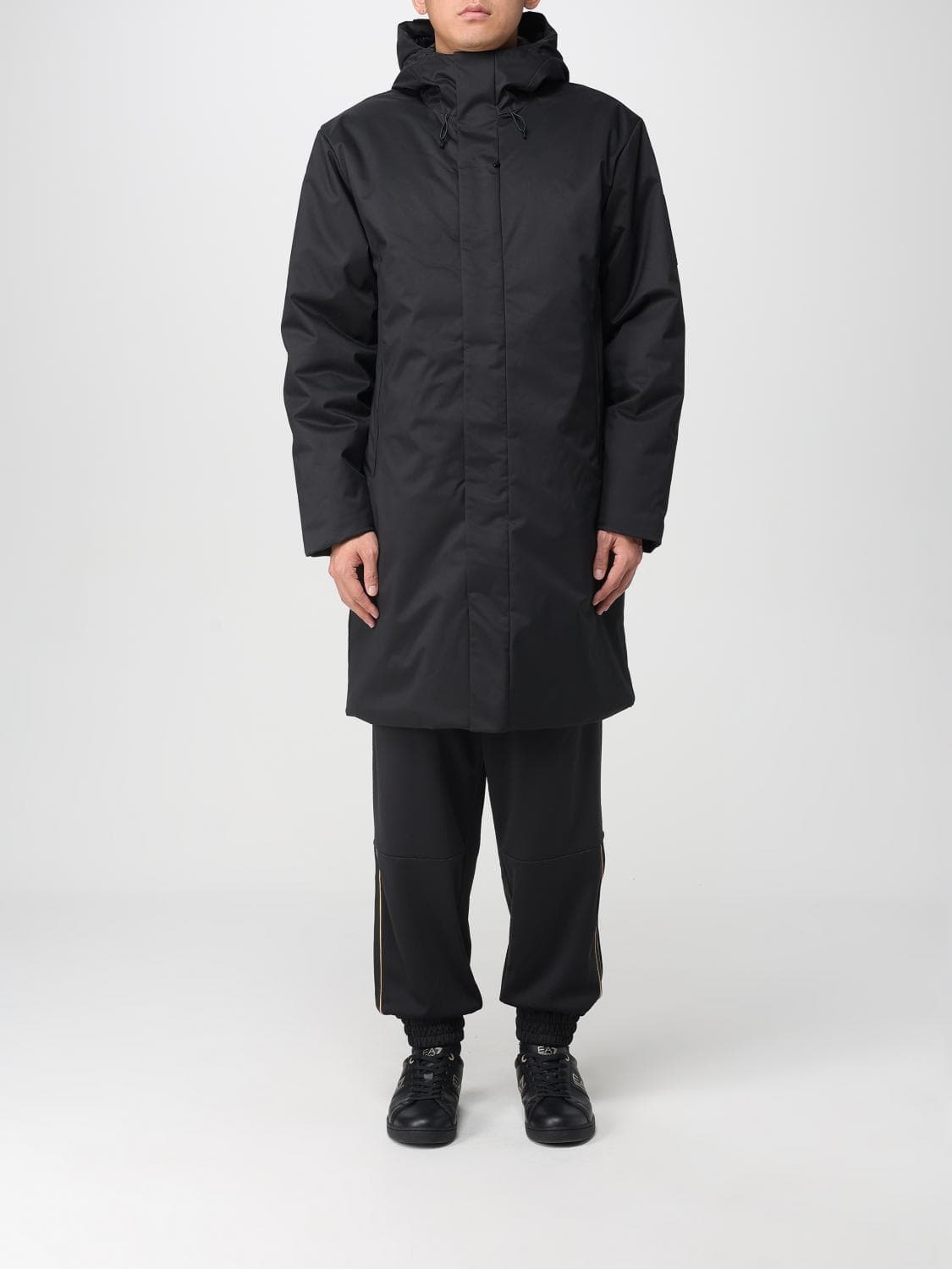 Ea7 Coat Men color Black