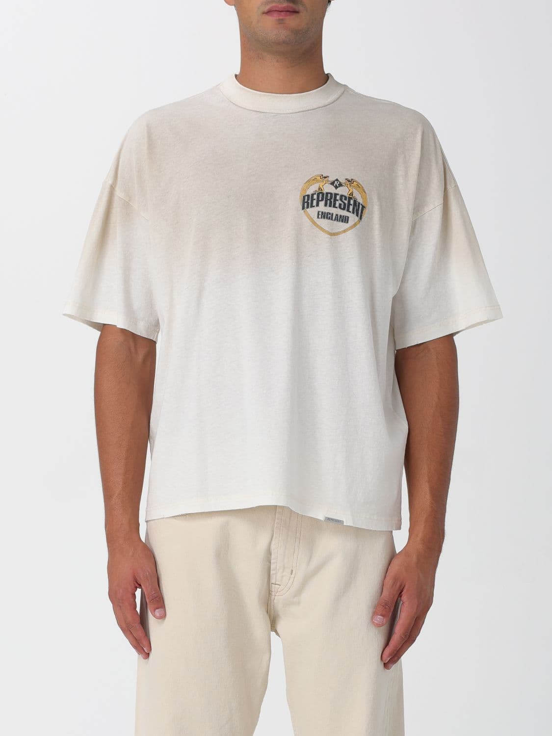 Represent T-Shirt Men color Ecru
