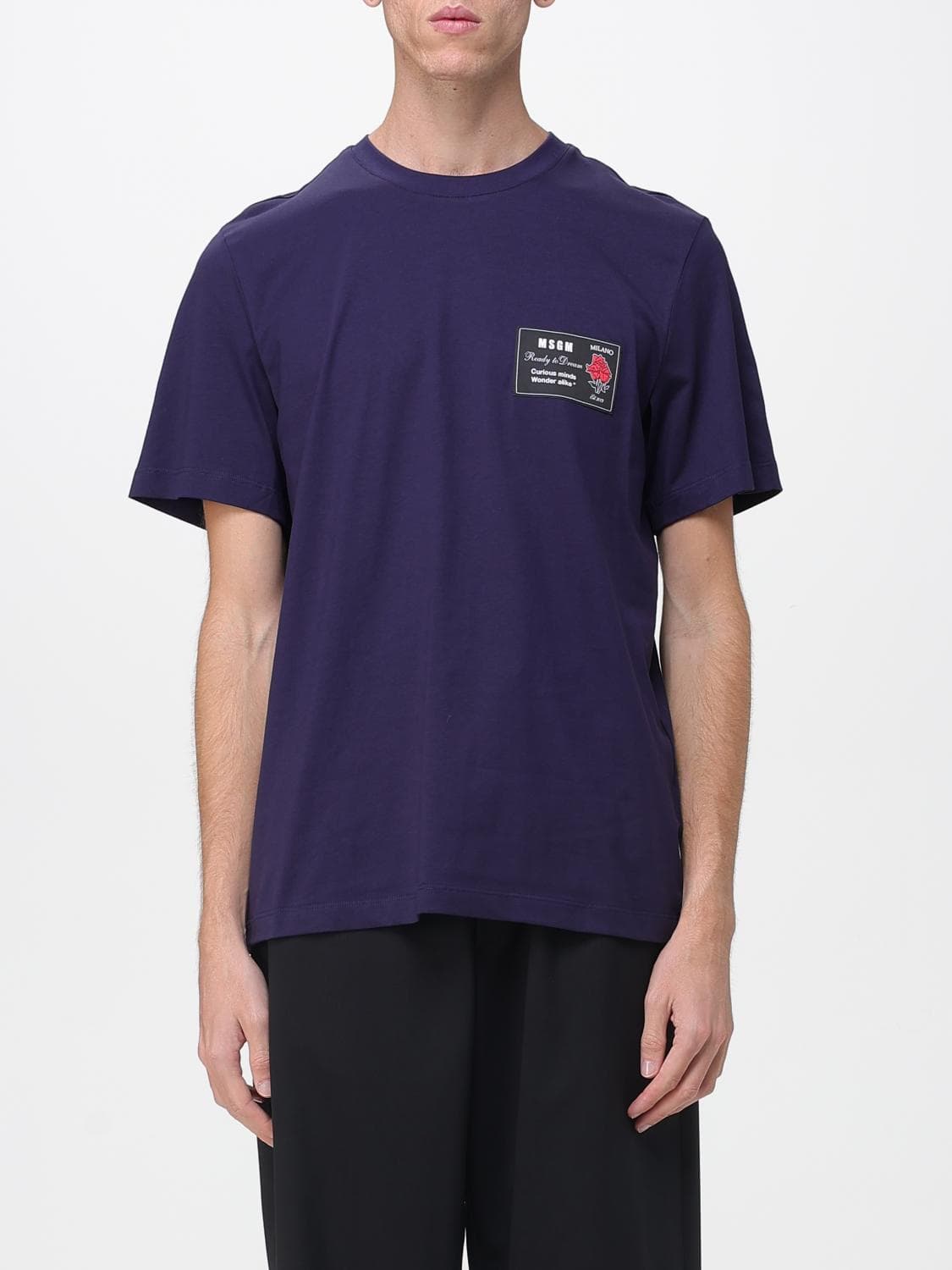 Msgm T-Shirt Men color Blue