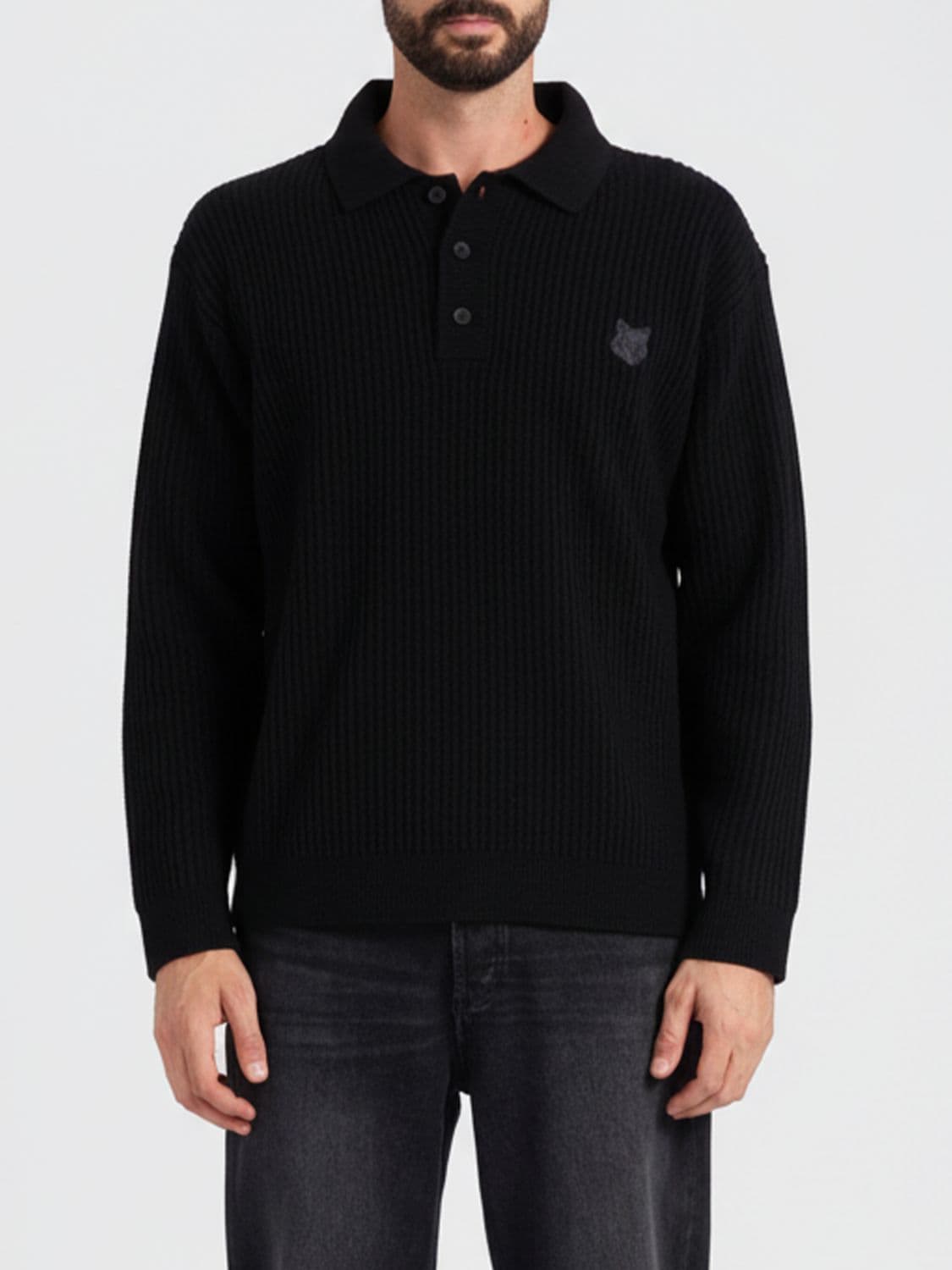 Maison Kitsuné Polo Shirt Men color Black