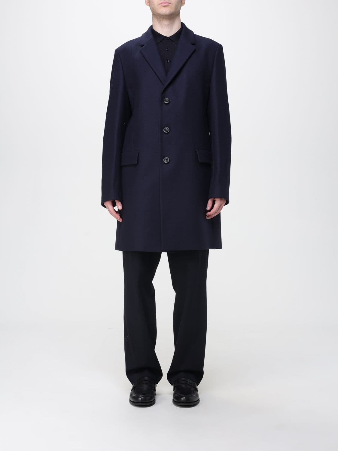 Hugo Coat Men color Blue