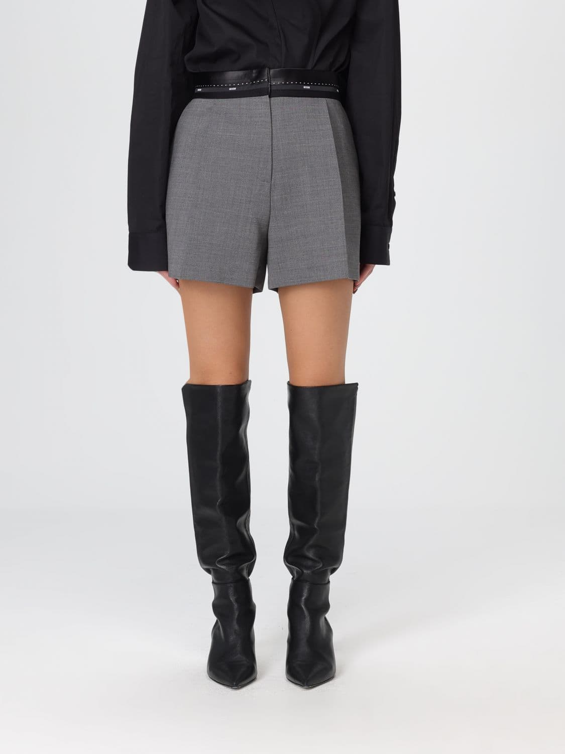 Msgm Shorts Woman color Grey