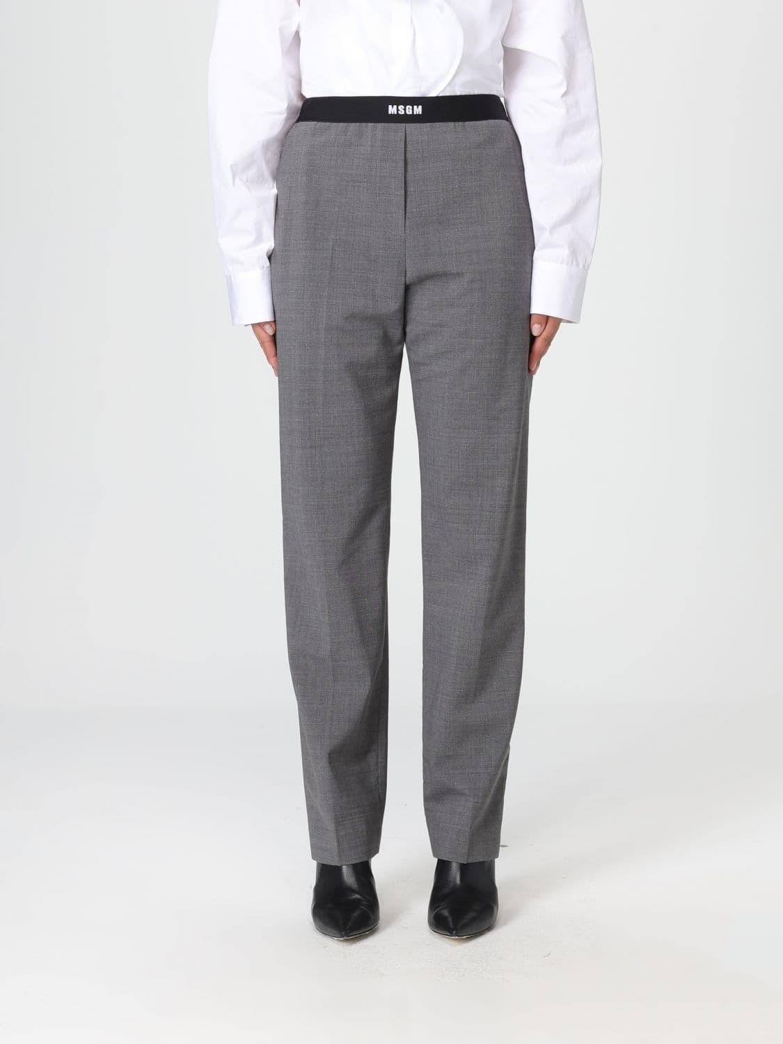 Msgm Pants Woman color Grey