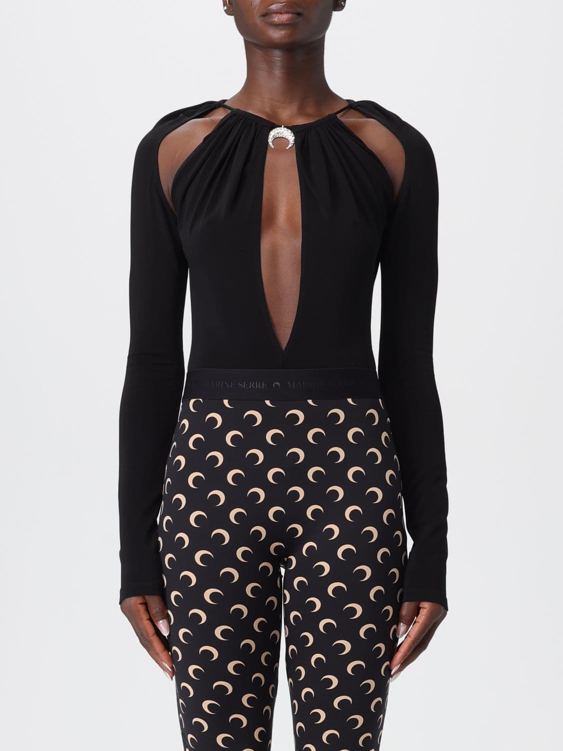 Marine Serre Top Woman color Black
