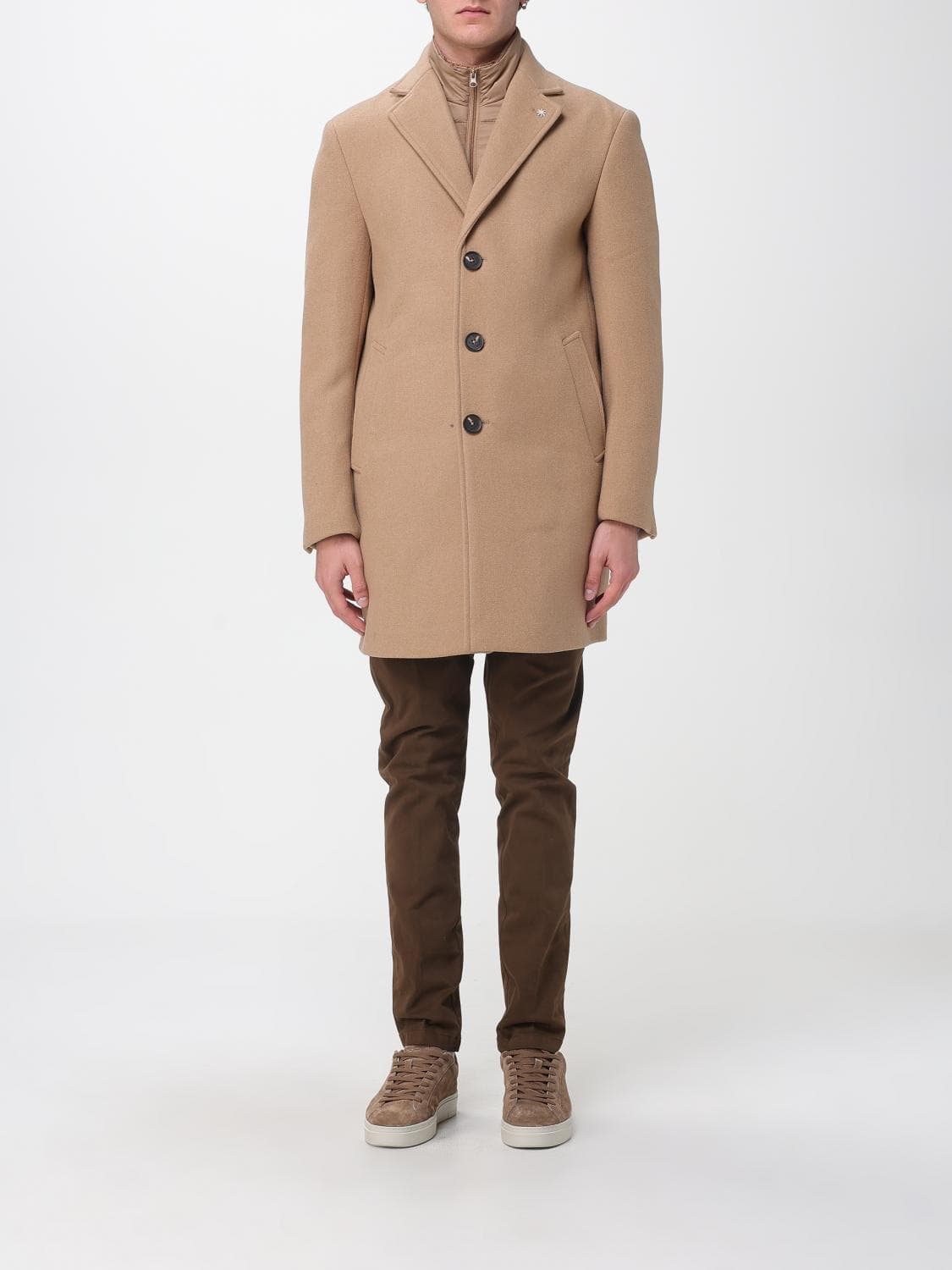 Manuel Ritz Coat Men color Camel · 48