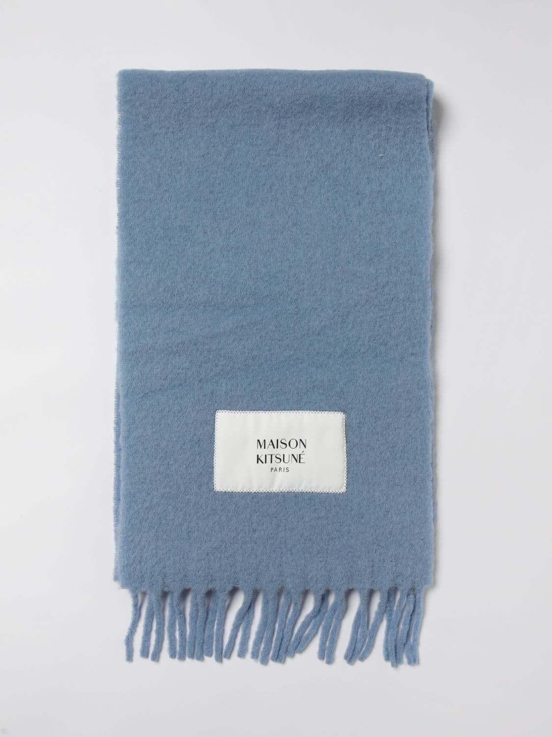 Maison Kitsuné Scarf Men color Gnawed Blue · OS