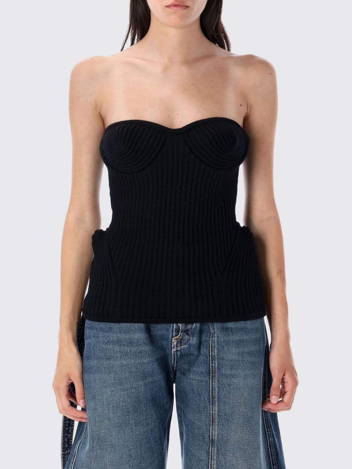 Jean Paul Gaultier Top Woman color Black