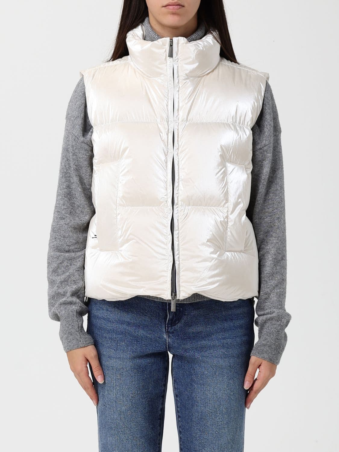 K-Way Waistcoat Woman color White