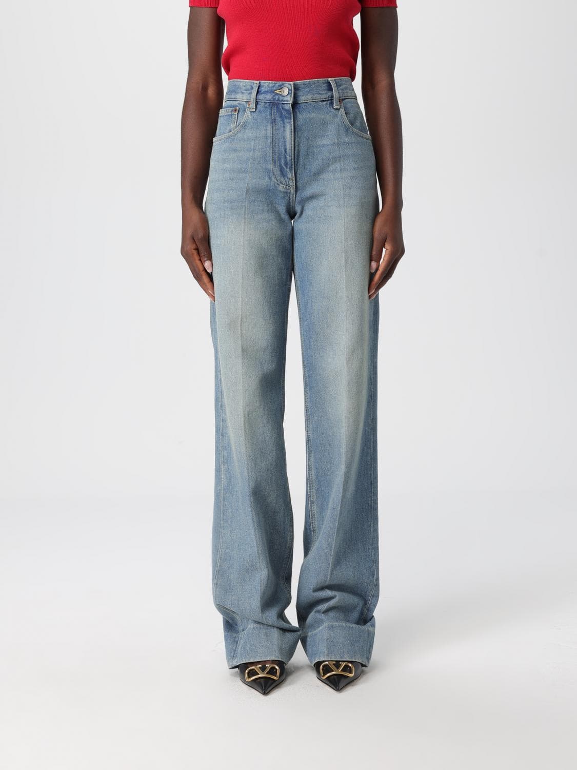 Valentino Jeans Woman color Gnawed Blue