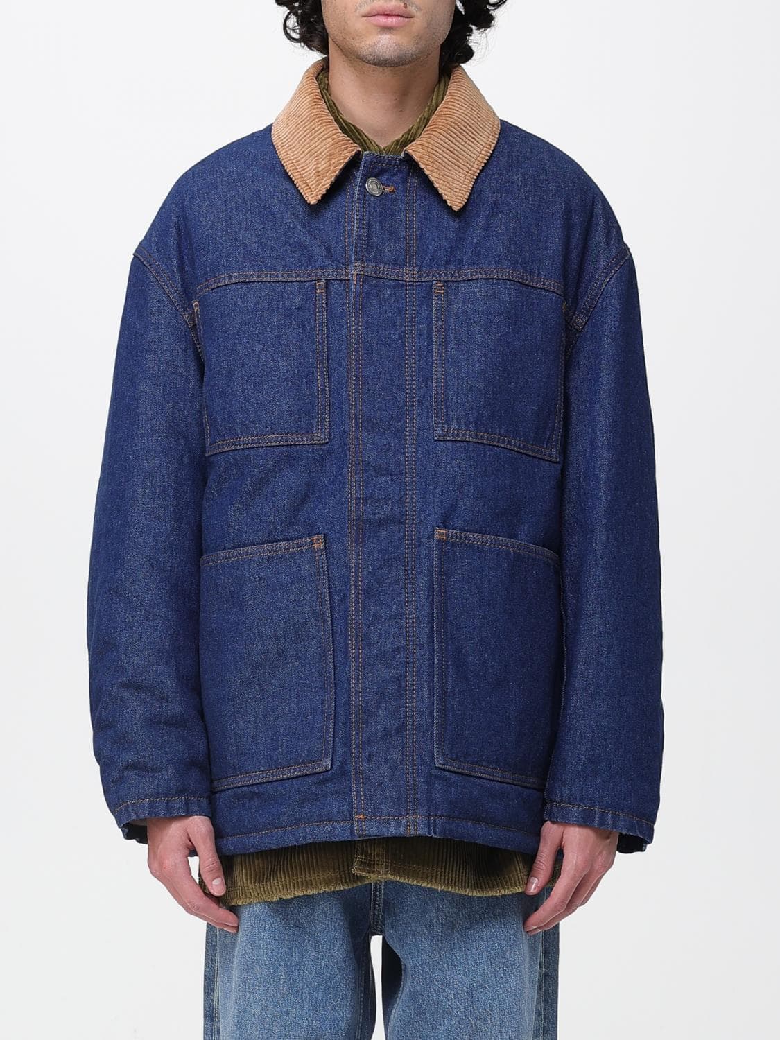 Ami Paris Jacket Men color Blue