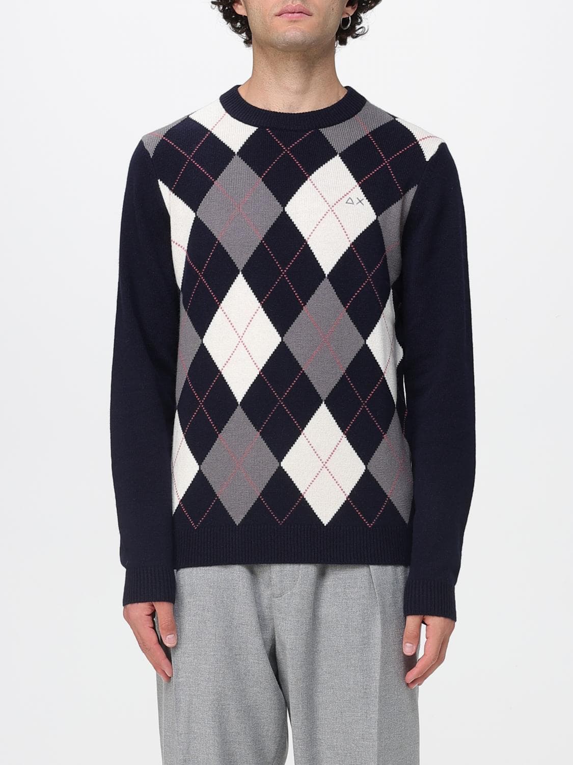 Sun68 Sweater Men color Navy