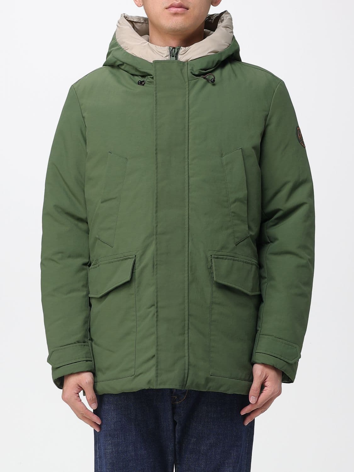 Save The Duck Coat Men color Green