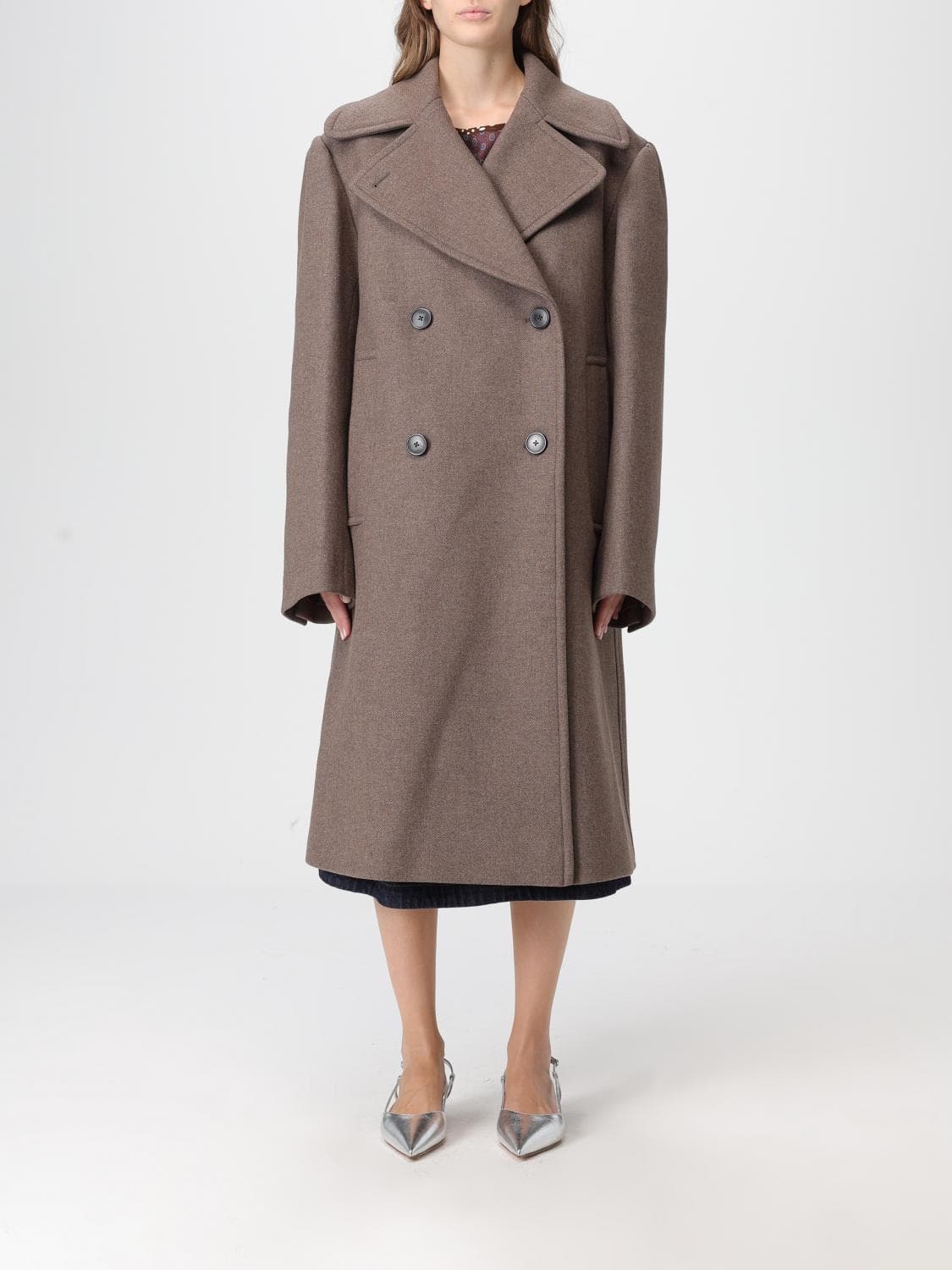 Dries Van Noten Coat Woman color Brown