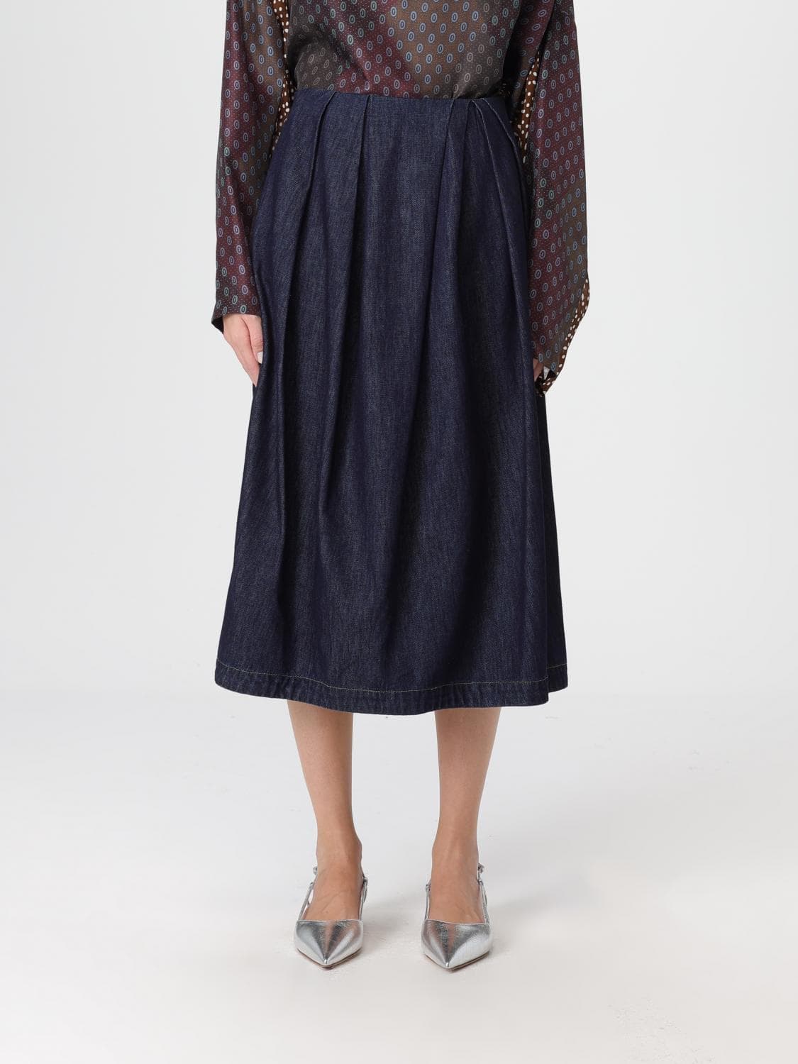 Dries Van Noten Skirt Woman color Denim · 42