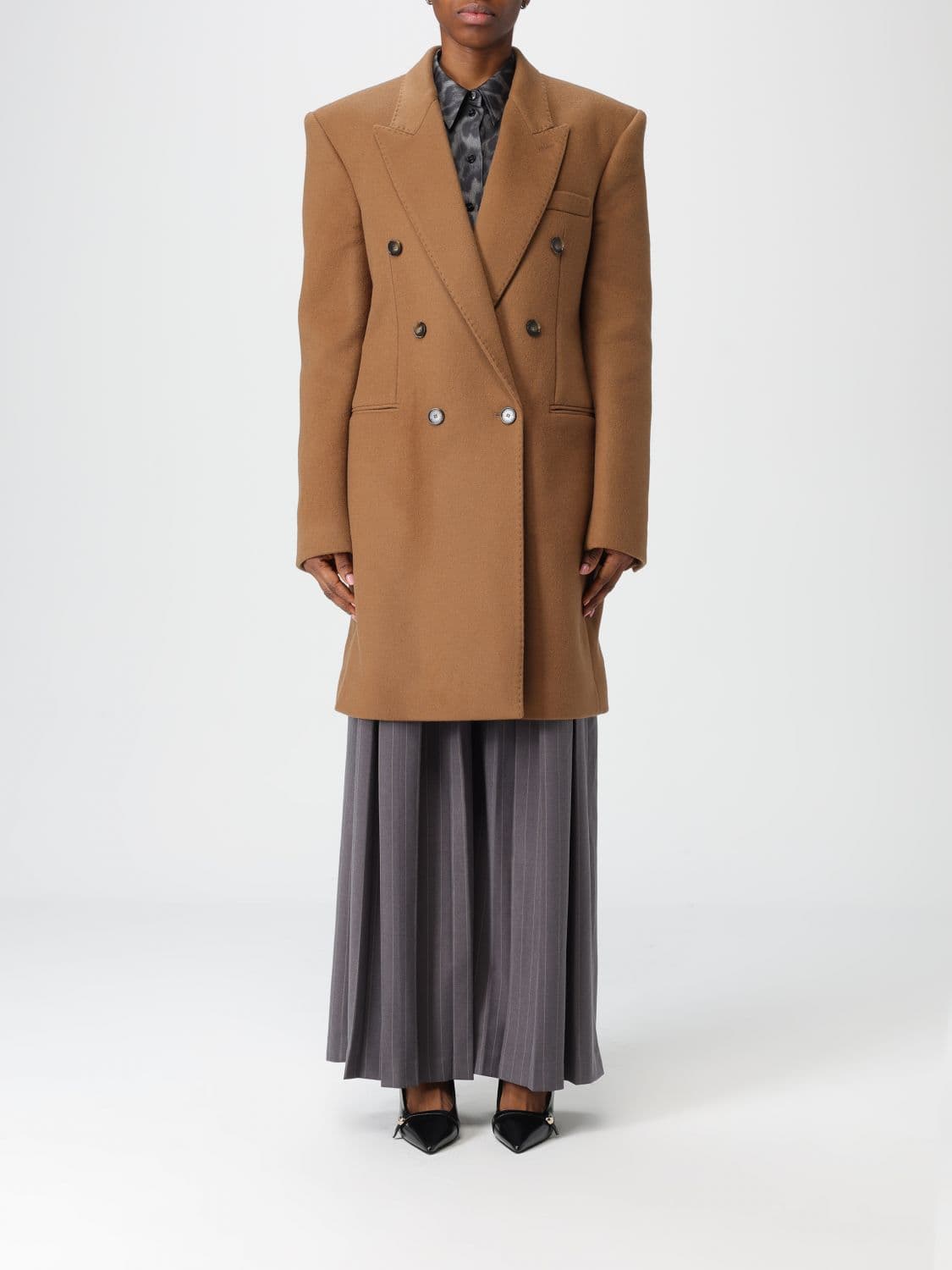 Stella Mccartney Coat Woman color Brown