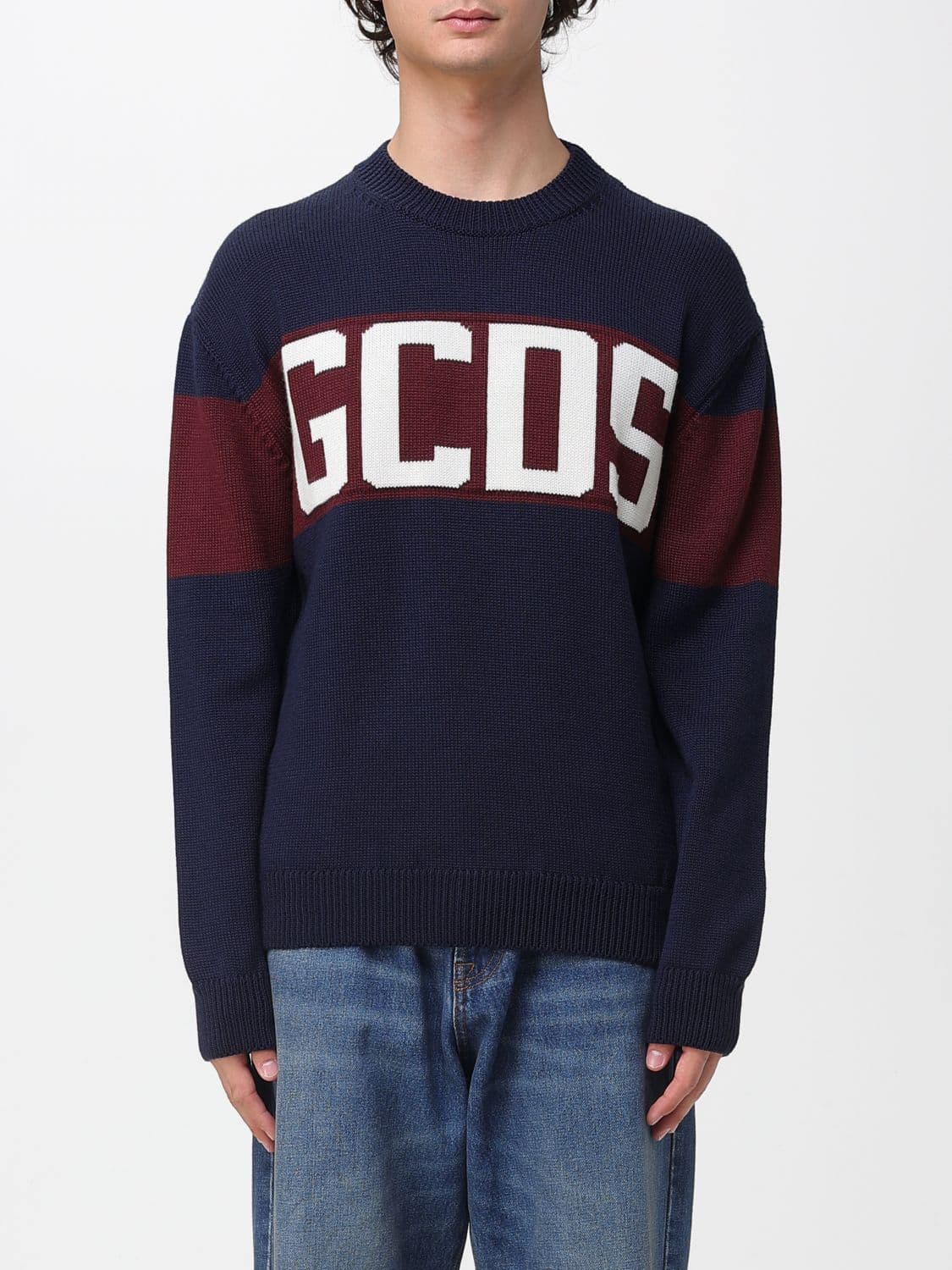 Gcds Sweater Men color Blue · M