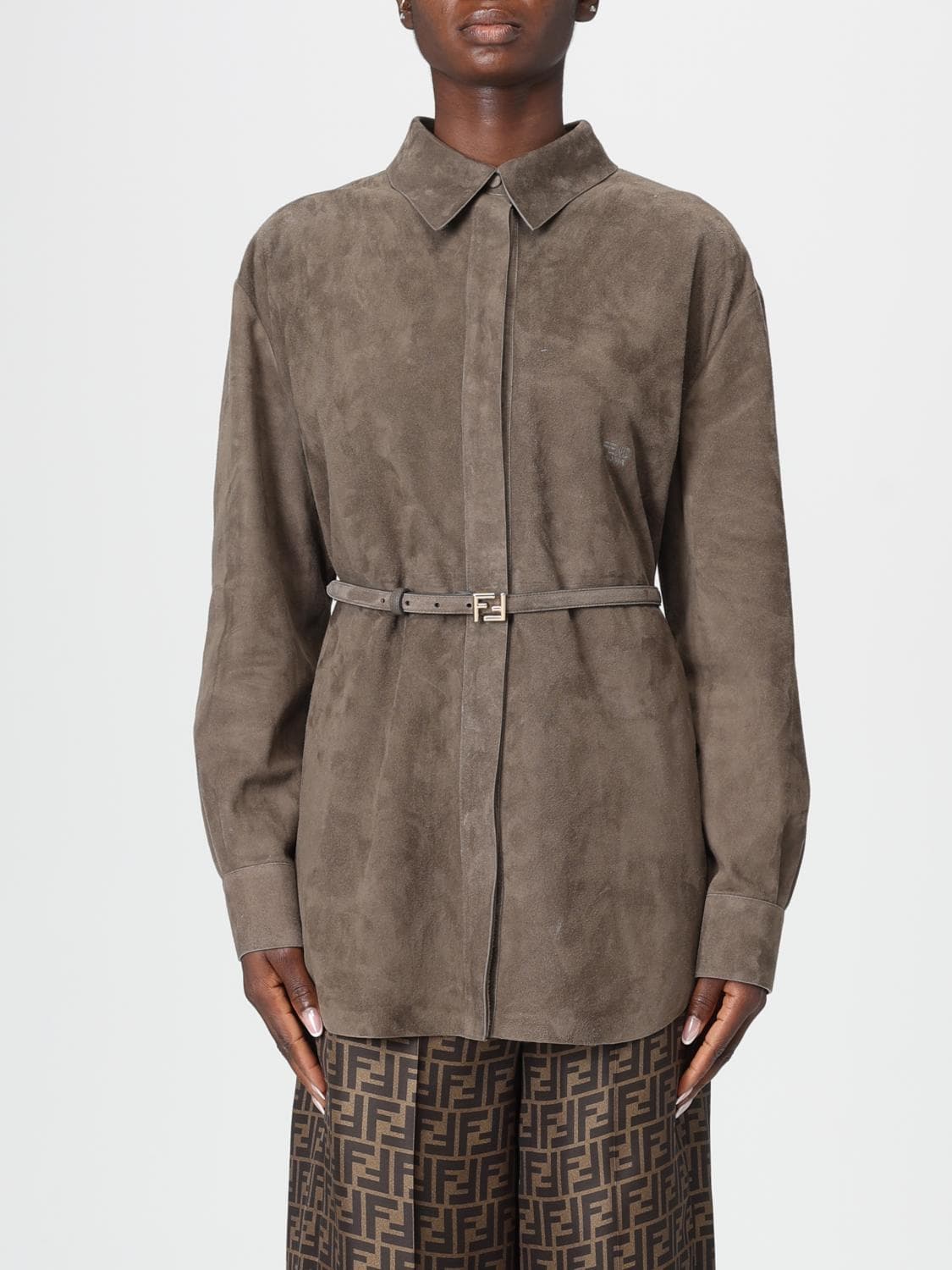 Fendi Shirt Woman color Brown