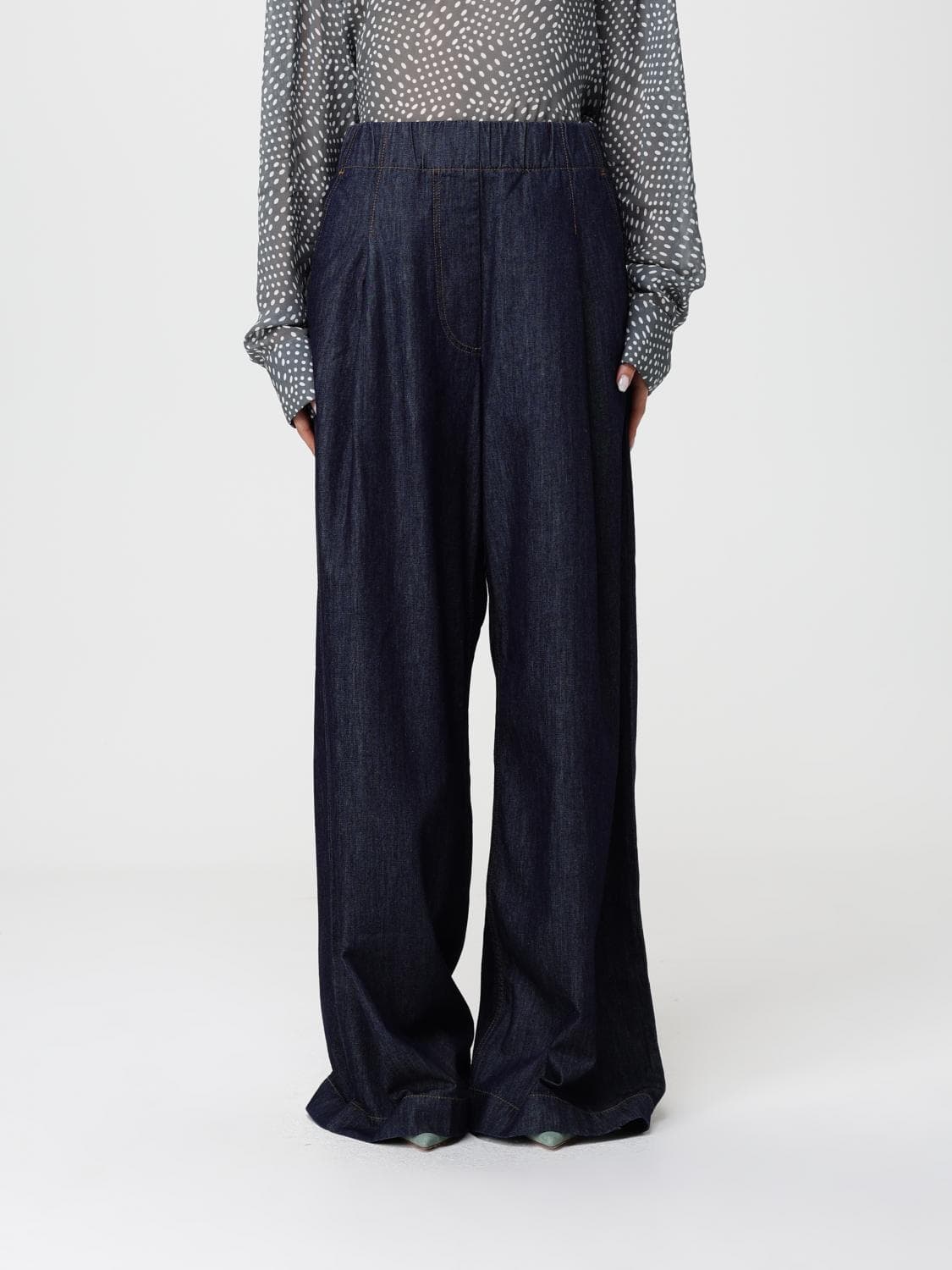 Dries Van Noten Pants Woman color Indigo · M