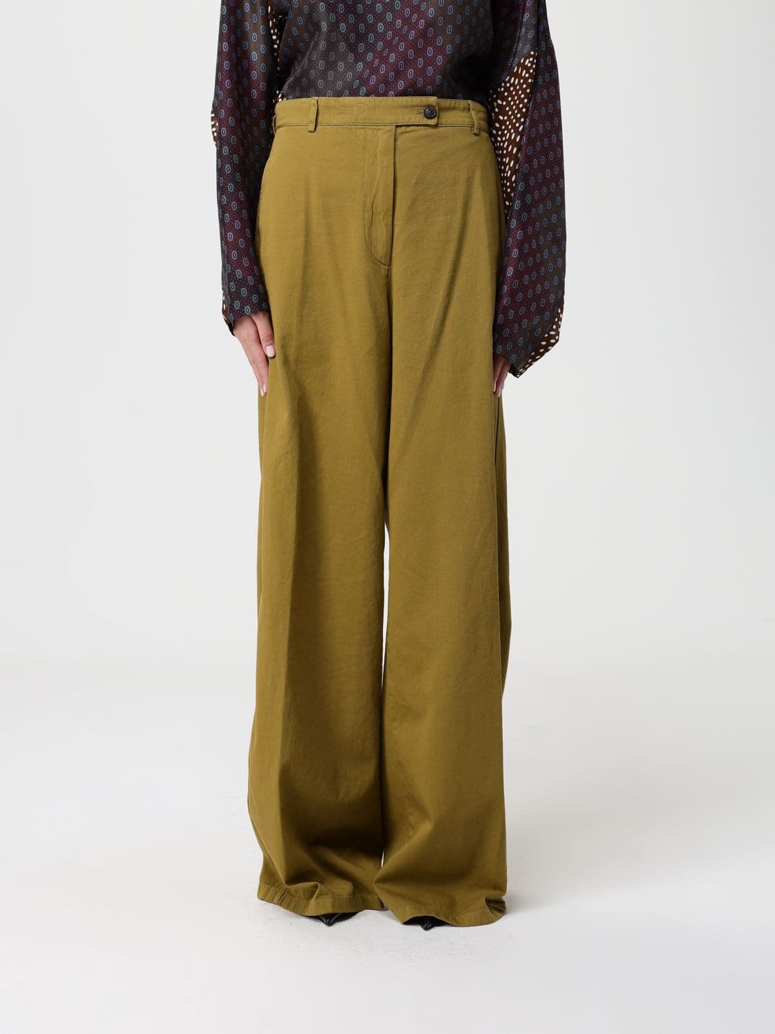 Dries Van Noten Pants Woman color Kaki