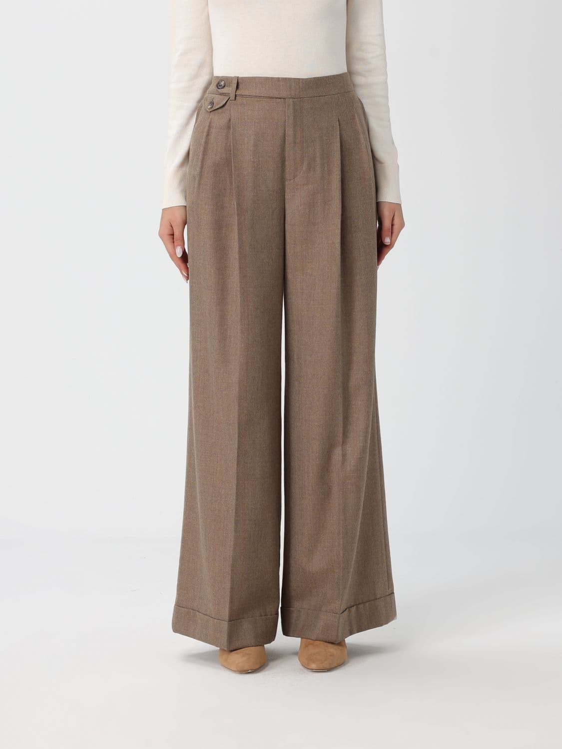 Lauren Ralph Lauren Pants Woman color Dove Grey · 4