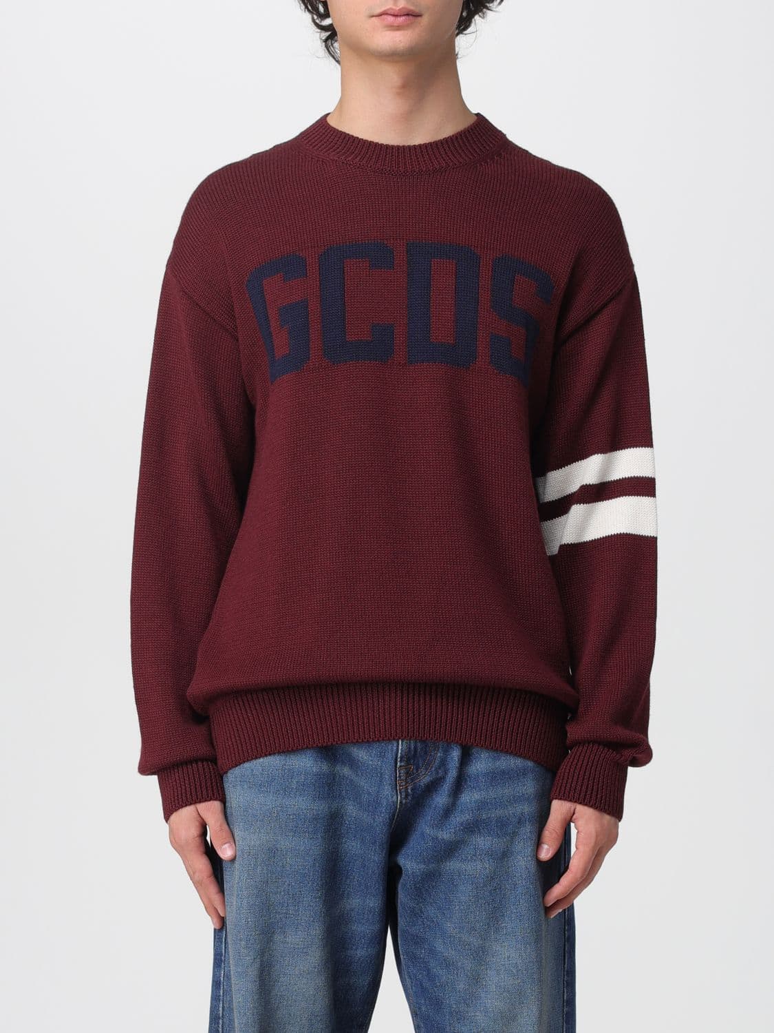 Gcds Sweater Men color Burgundy