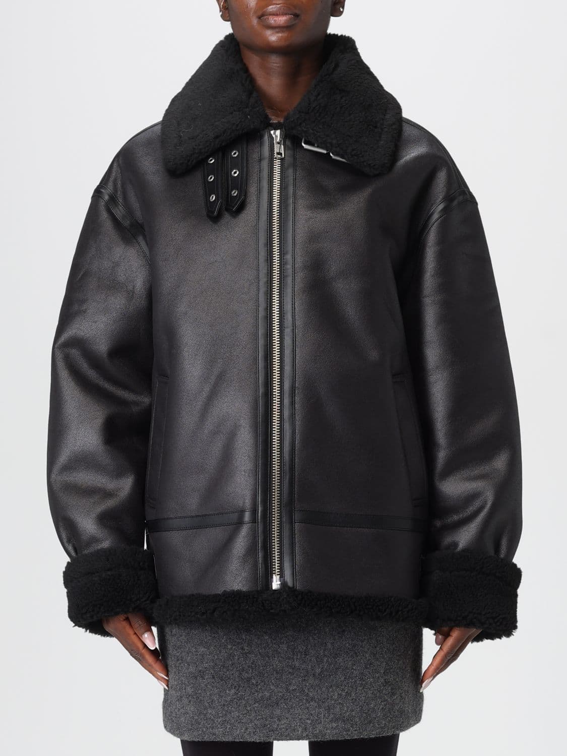 Dunst Fur Coat Woman color Black
