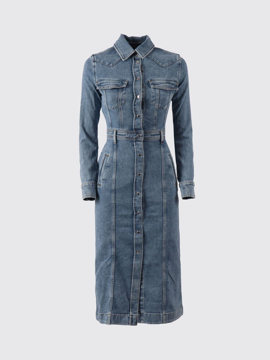 7 For All Mankind Dress Woman color Gnawed Blue