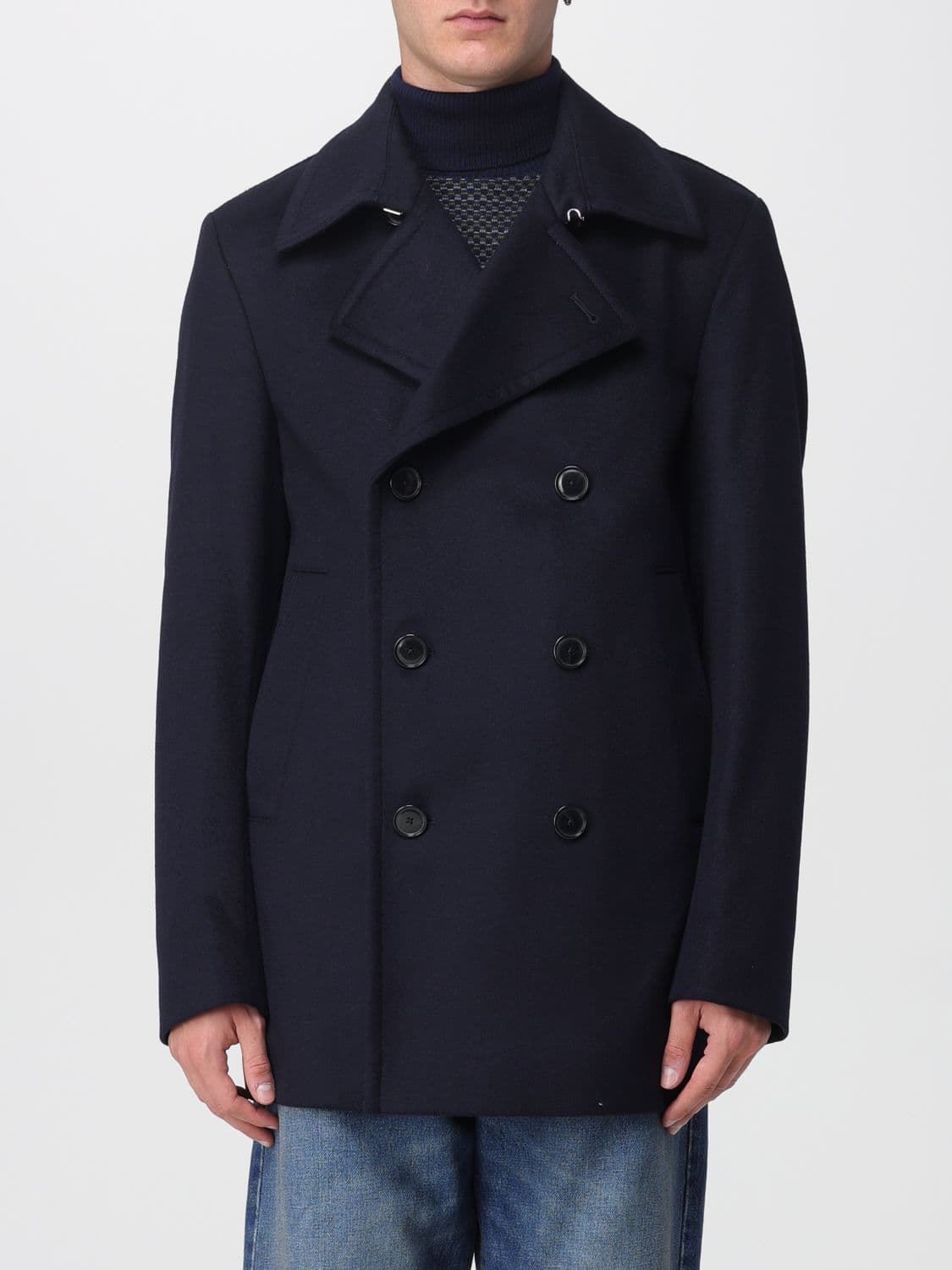 Boss Coat Men color Blue