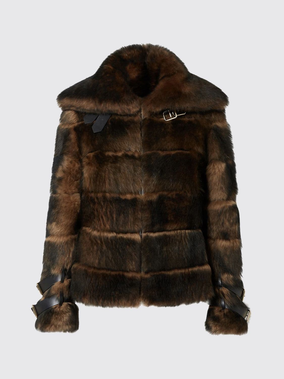 Fendi Fur Coat Woman color Brown