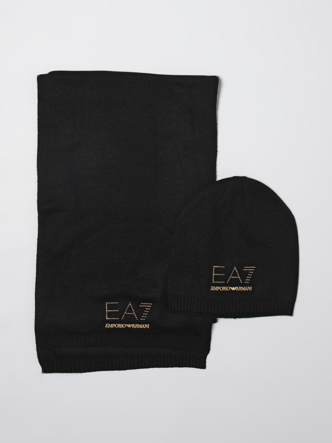 Ea7 Scarf Men color Black