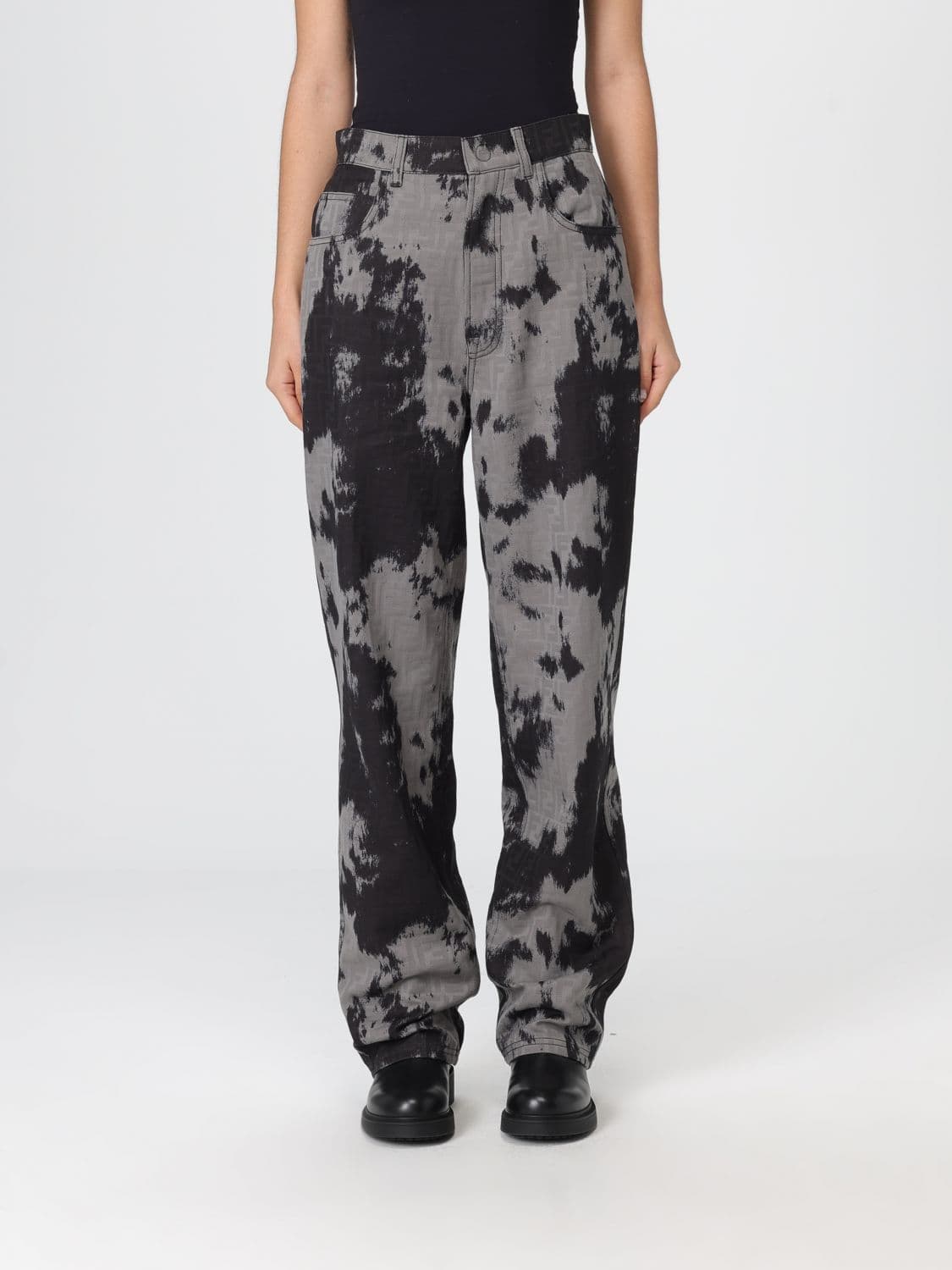 Fendi Jeans Woman color Black